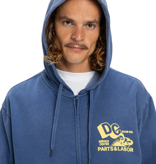 DC Men's Parts Dep Zip Hoodie Estate Blue EDYSF03257-BSW0