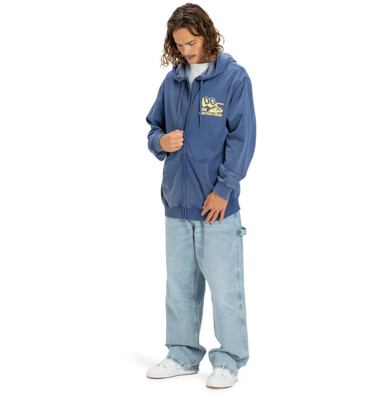 DC Men's Parts Dep Zip Hoodie Estate Blue EDYSF03257-BSW0