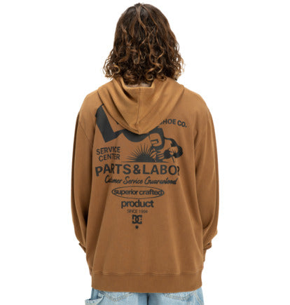 DC Men's Parts Dep Zip Hoodie Toffee EDYSF03257-CQF0