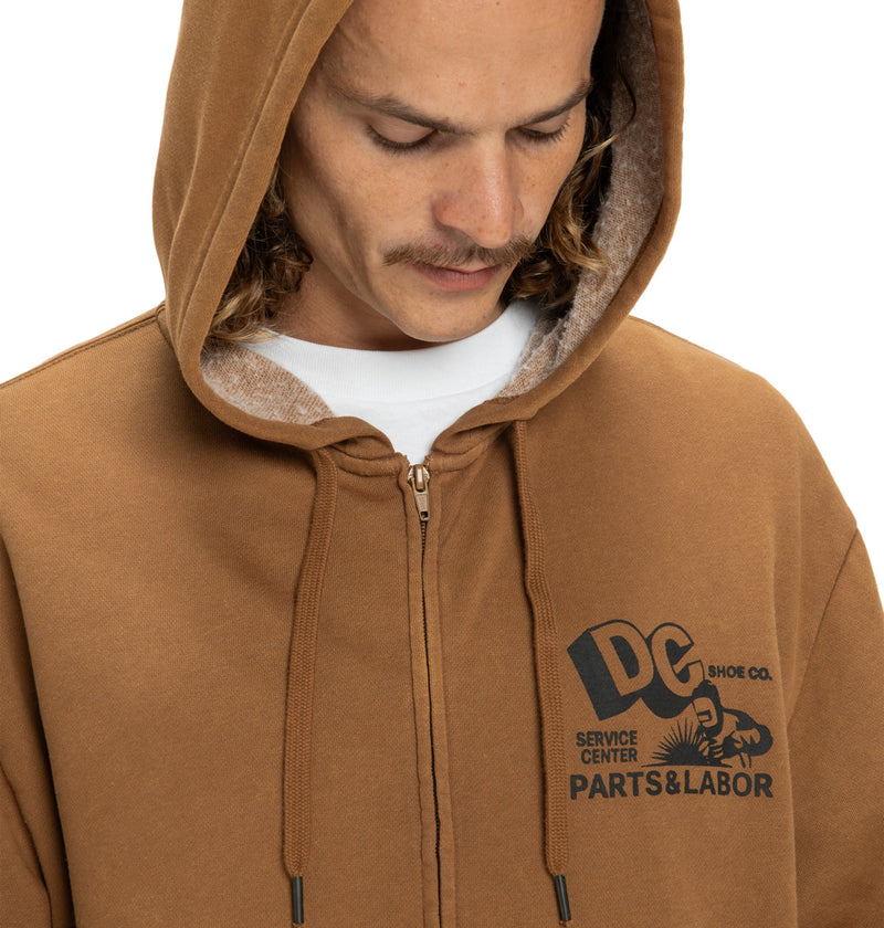 Load image into Gallery viewer, DC Men&#39;s Parts Dep Zip Hoodie Toffee EDYSF03257-CQF0
