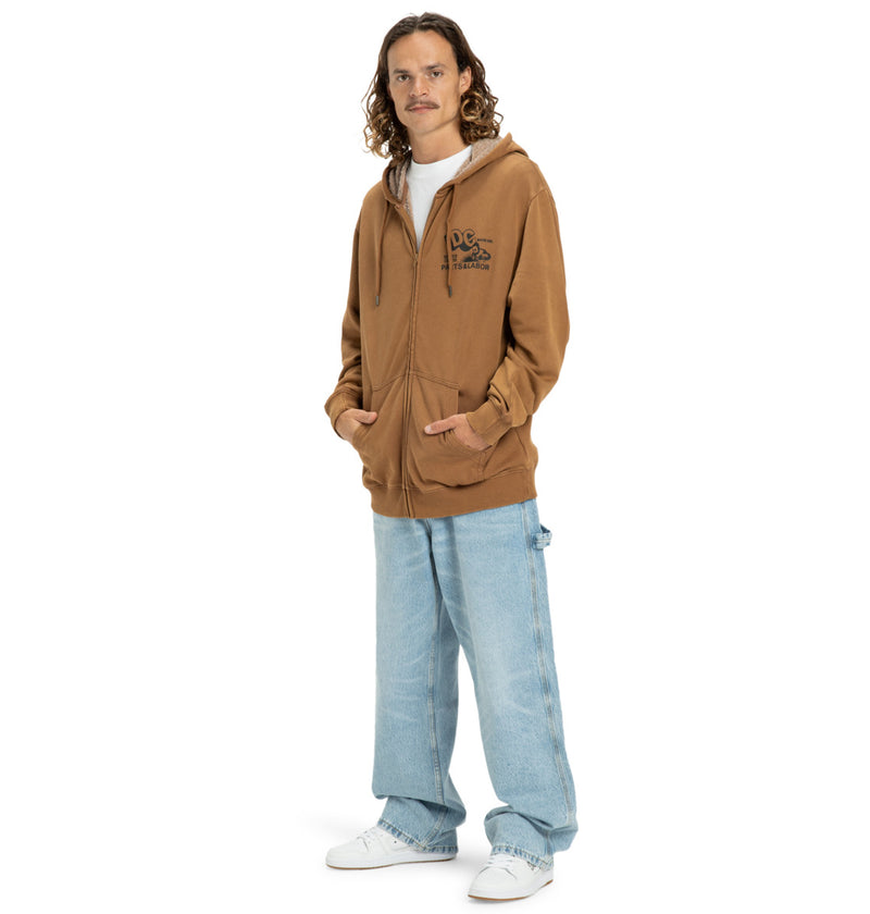 Load image into Gallery viewer, DC Men&#39;s Parts Dep Zip Hoodie Toffee EDYSF03257-CQF0
