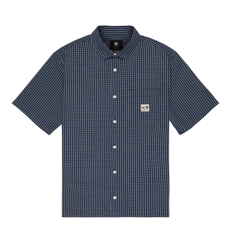 Load image into Gallery viewer, DC Men's Game On Short Sleeve Shirt Estate Blue EDYWT03264-BSW0
