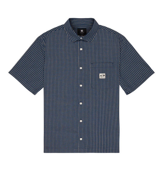 DC Men's Game On Short Sleeve Shirt Estate Blue EDYWT03264-BSW0