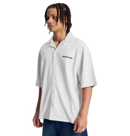 DC Men's Pure Resort Shirt Lily White EDYWT03268-WCQ0