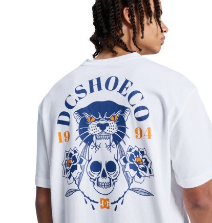 DC Men's Tiger Bite T-Shirt White EDYZT04436-WHT