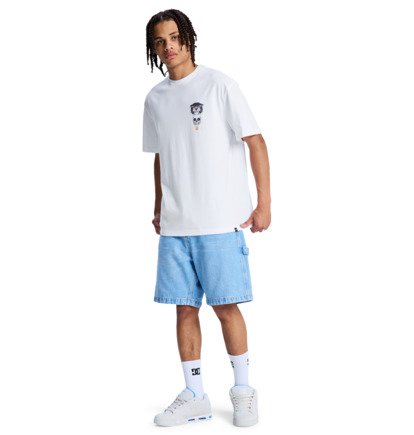 DC Men's Tiger Bite T-Shirt White EDYZT04436-WHT
