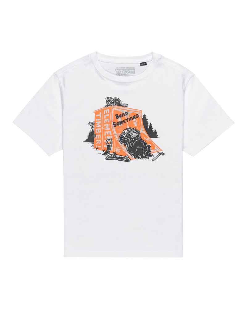 Load image into Gallery viewer, Element Kids&#39; Timber Breaktime Short Sleeves T-Shirt (8-16 years) Optic White ELBZT00244_WBB0
