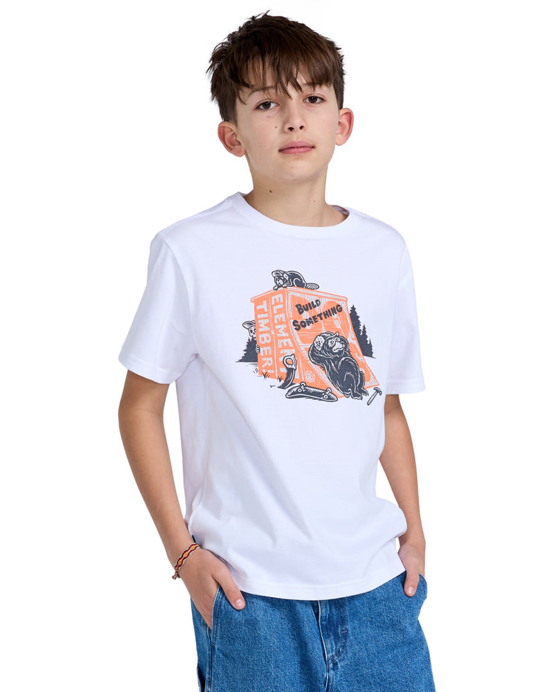 Load image into Gallery viewer, Element Kids&#39; Timber Breaktime Short Sleeves T-Shirt (8-16 years) Optic White ELBZT00244_WBB0
