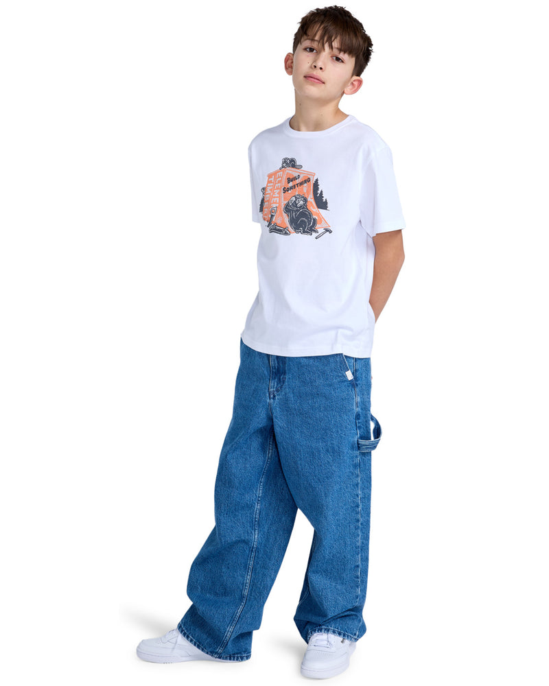 Load image into Gallery viewer, Element Kids&#39; Timber Breaktime Short Sleeves T-Shirt (8-16 years) Optic White ELBZT00244_WBB0
