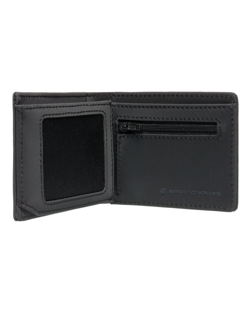 Load image into Gallery viewer, Element Men&#39;s Icon Mini Heavy Duty Small Tri-Fold Wallet Flint Black ELYAA00206-FBK
