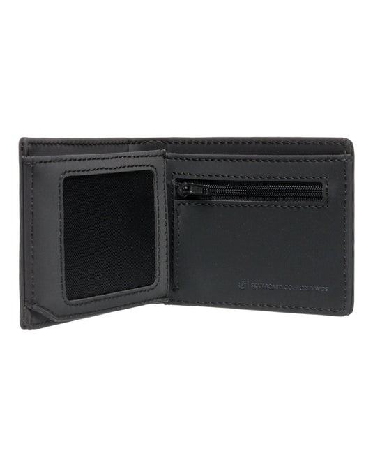 Element Men's Icon Mini Heavy Duty Small Tri-Fold Wallet Flint Black ELYAA00206-FBK