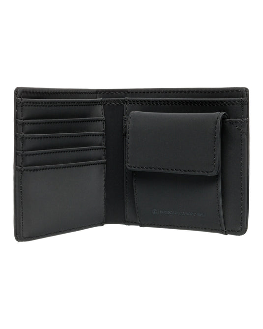 Element Men's Icon Strap Heavy Duty Large Bi-Fold Wallet Flint Black ELYAA00207-FBK