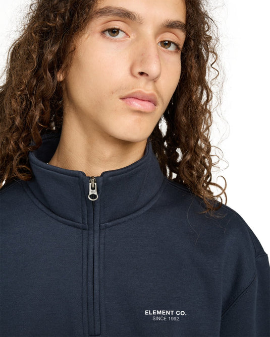 Element Men's Element Co Quarter Zip Sweatshirt Eclipse Navy ELYFT00178-ECN