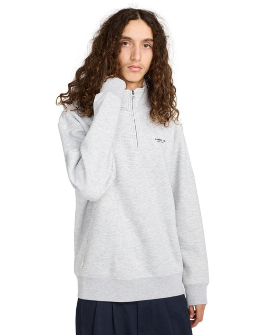 Element Men's Element Co Quarter Zip Sweatshirt Mid Grey Heather ELYFT00178-SGBH
