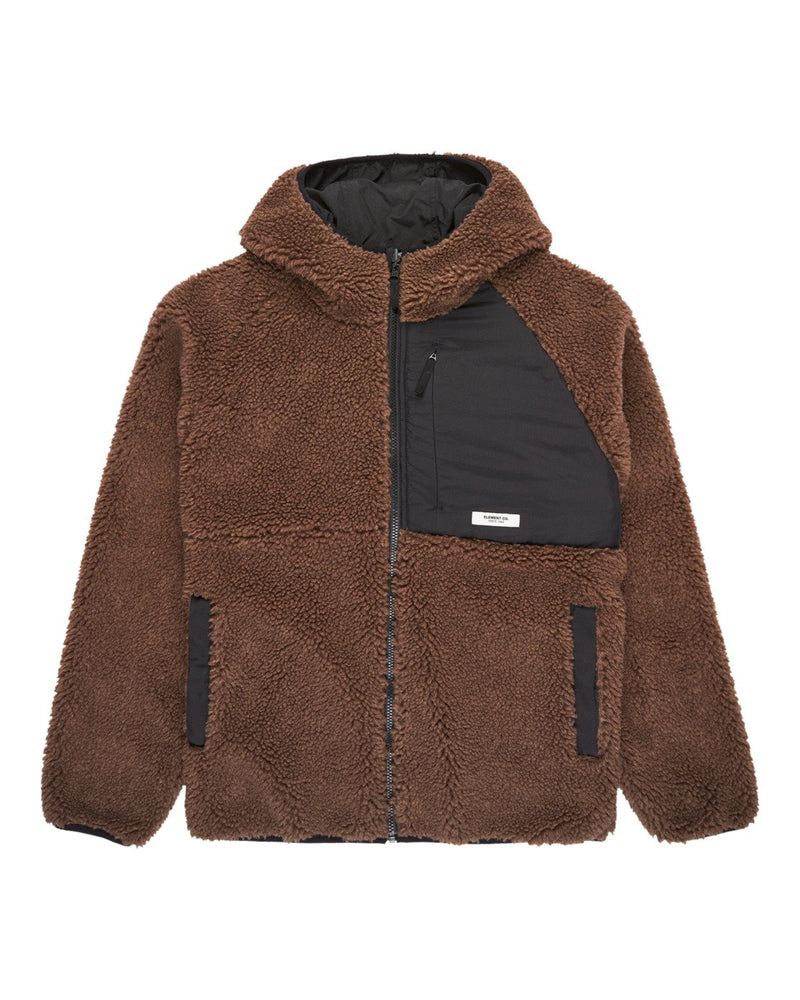 Load image into Gallery viewer, Element Men&#39;s Wolfe Sherpa Reversible Fleece Java ELYJK00225-CTF0
