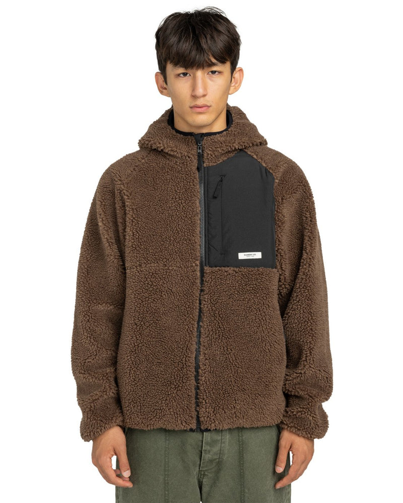 Load image into Gallery viewer, Element Men&#39;s Wolfe Sherpa Reversible Fleece Java ELYJK00225-CTF0
