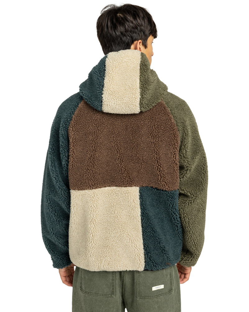 Load image into Gallery viewer, Element Men&#39;s Wolfe Sherpa Reversible Sherpa Hoodie Multicolor ELYJK00225-KSQE
