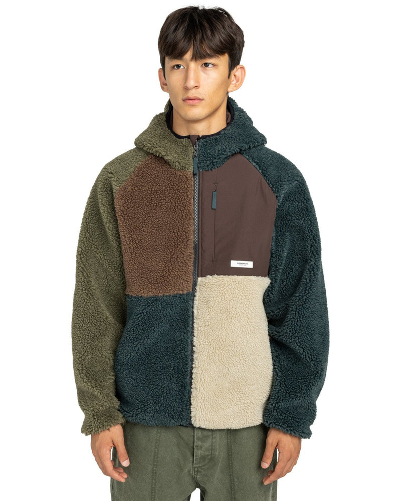 Load image into Gallery viewer, Element Men&#39;s Wolfe Sherpa Reversible Sherpa Hoodie Multicolor ELYJK00225-KSQE
