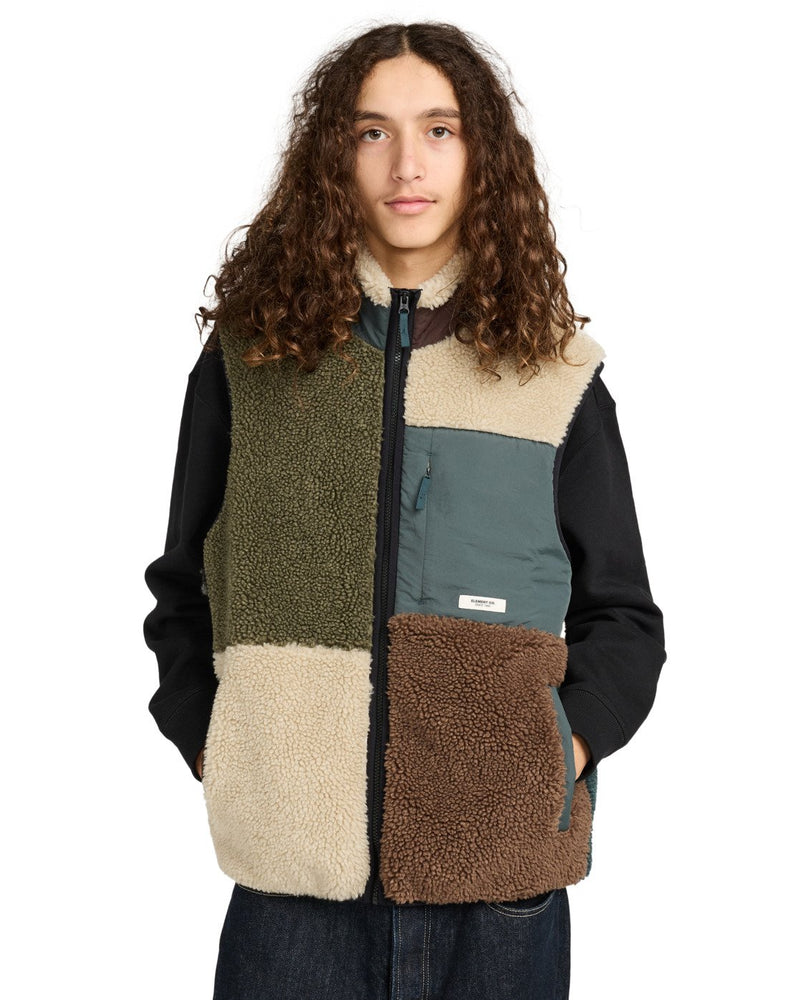 Load image into Gallery viewer, Element Men&#39;s Lake Sherpa - Sherpa Vest Multicolor ELYJK00226-KSQE
