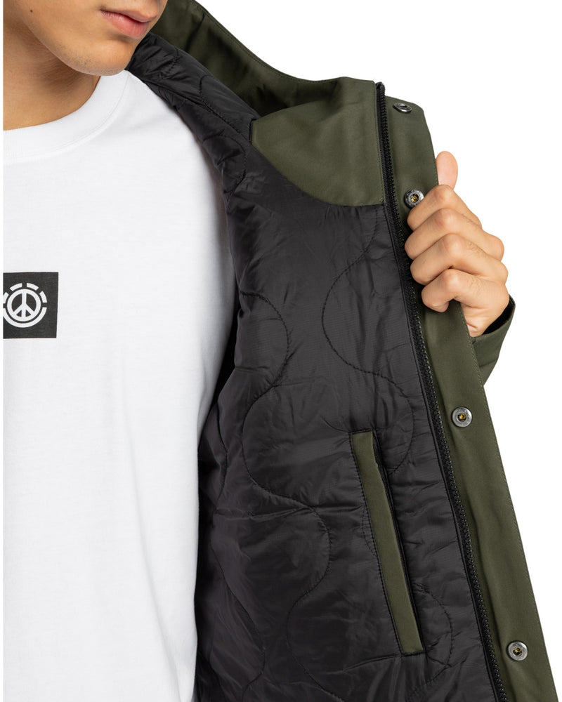 Load image into Gallery viewer, Element Men&#39;s Fishtail Parka Jacket Forest Night ELYJK00270-CSN0
