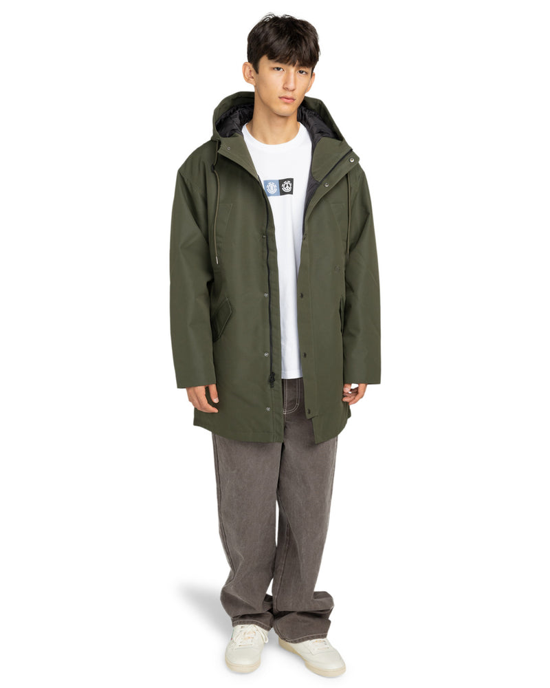 Load image into Gallery viewer, Element Men&#39;s Fishtail Parka Jacket Forest Night ELYJK00270-CSN0
