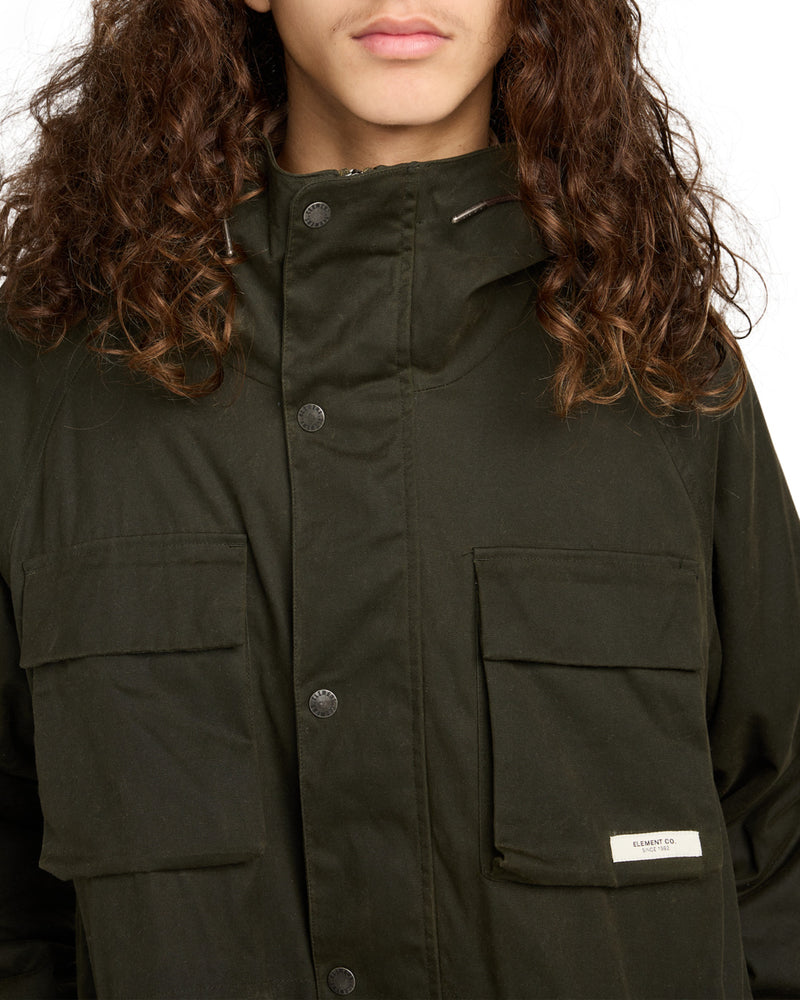 Load image into Gallery viewer, Element Men&#39;s Field Waxed Parka Jacket Kalamata ELYJK00280-GZH0
