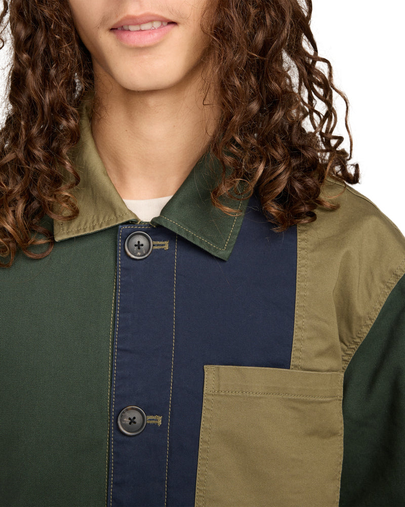 Load image into Gallery viewer, Element Men&#39;s Crossroads Patchwork Padded Overshirt Multicolor ELYJK00284-KSQE
