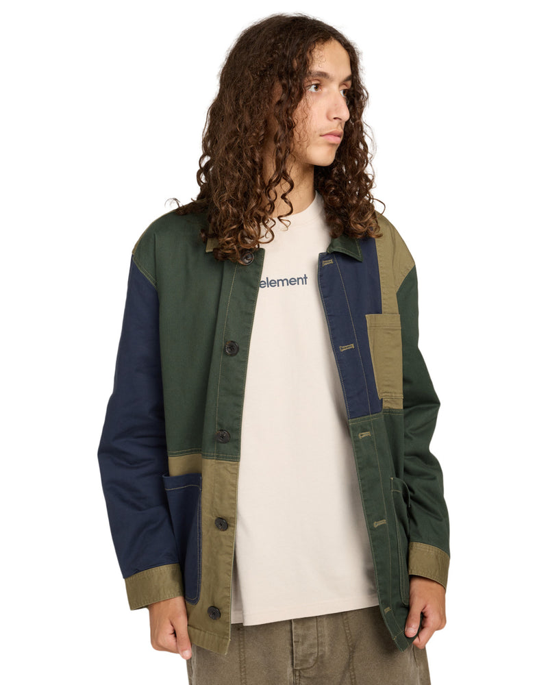 Load image into Gallery viewer, Element Men&#39;s Crossroads Patchwork Padded Overshirt Multicolor ELYJK00284-KSQE
