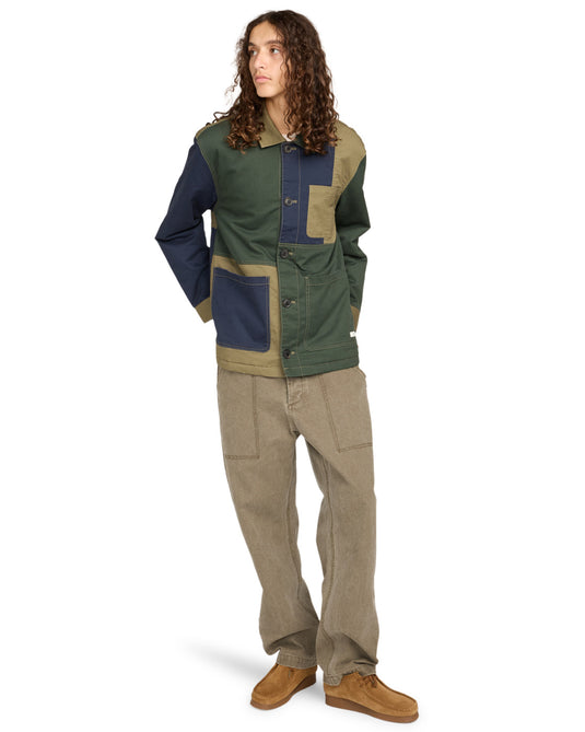 Element Men's Crossroads Patchwork Padded Overshirt Multicolor ELYJK00284-KSQE