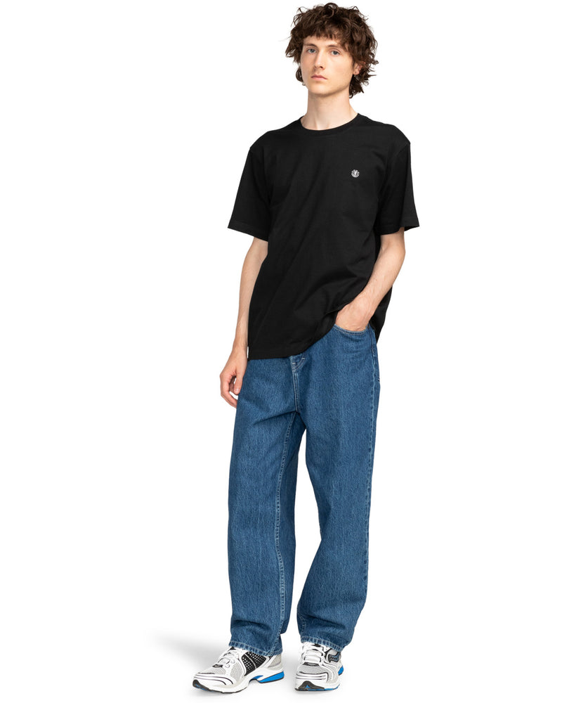 Load image into Gallery viewer, Element Men's Icon Embroidery Short Sleeve T-Shirt Flint Black ELYKT00168-FBK
