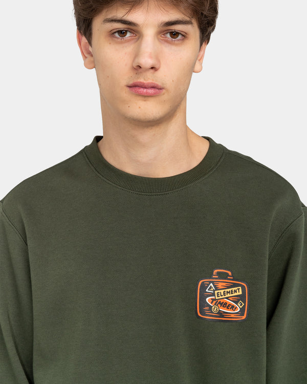 Load image into Gallery viewer, Element Timber Traveler Crew Sweatshirt Forest Night ELYSF00193-CSN0
