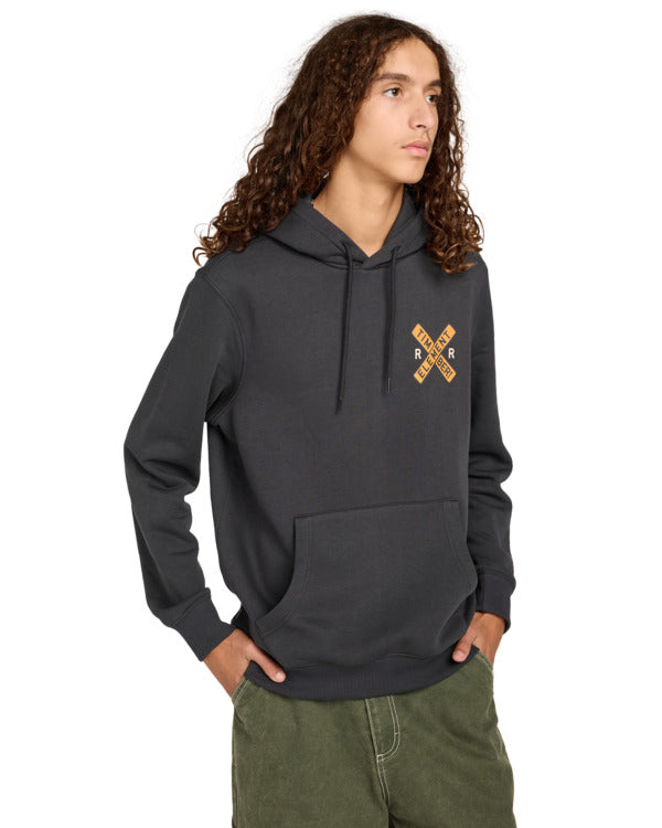 Load image into Gallery viewer, Element Men&#39;s Timber Signs Po Hoodie Off Black ELYSF00313-KTA0
