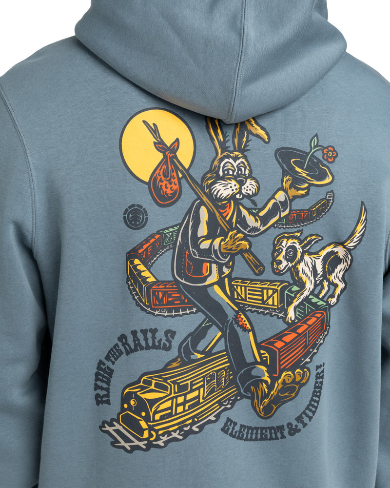 Load image into Gallery viewer, Element Men&#39;s Timber On Track Po Hoodie Blue Mirage ELYSF00316-BMK0
