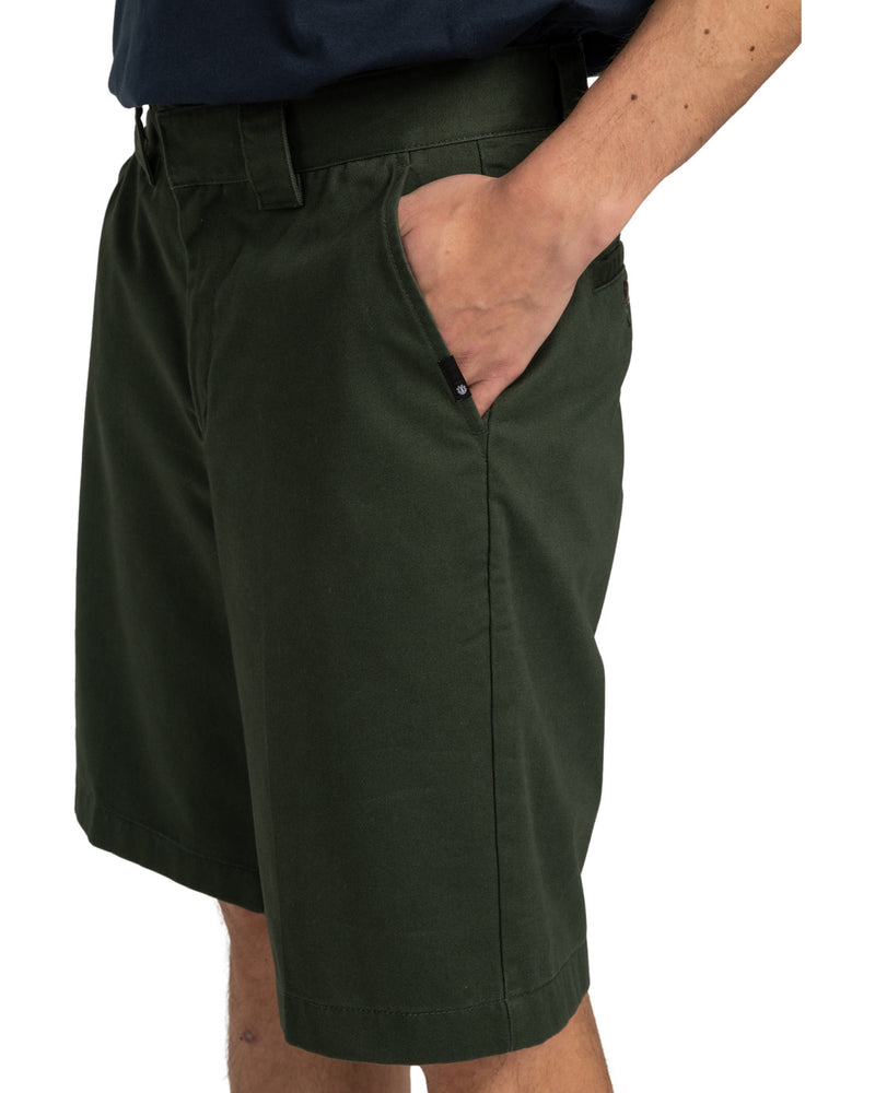 Load image into Gallery viewer, Element Men&#39;s Howland Work 21.8&#39;&#39; Chino Shorts Deep Forest ELYWS00148-KSW0
