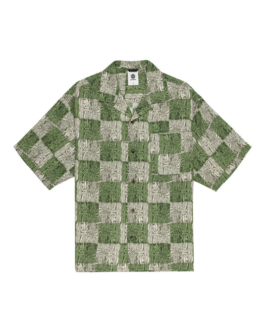 Element Men's Resort Short Sleeve Big Fit Shirt Checkerboard ELYWT00118-GLL6
