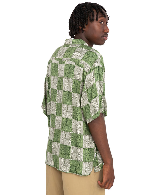 Element Men's Resort Short Sleeve Big Fit Shirt Checkerboard ELYWT00118-GLL6