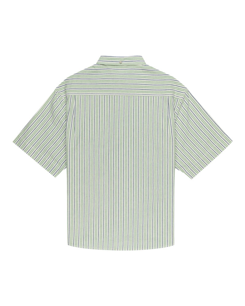 Load image into Gallery viewer, Element Men&#39;s Cambridge Short Sleeve Shirt Oxford Egret/Green/Navy ELYWT00148-GSQ4
