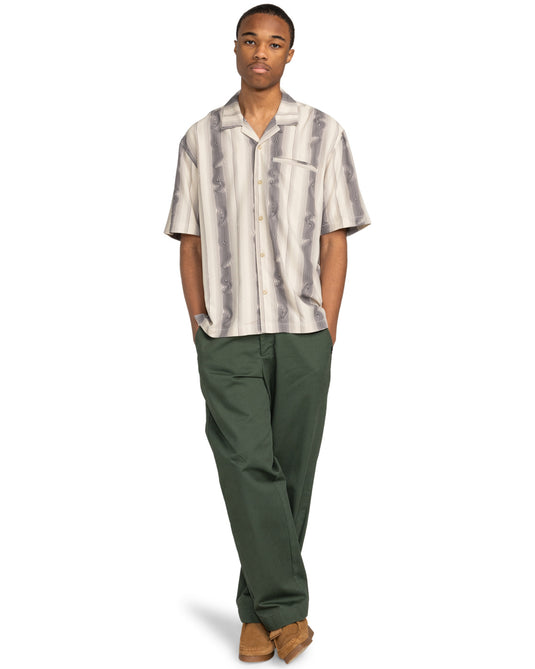 Element Men's Bowling Short Sleeves Shirt Swirl Stripes ELYWT00170_TEG3
