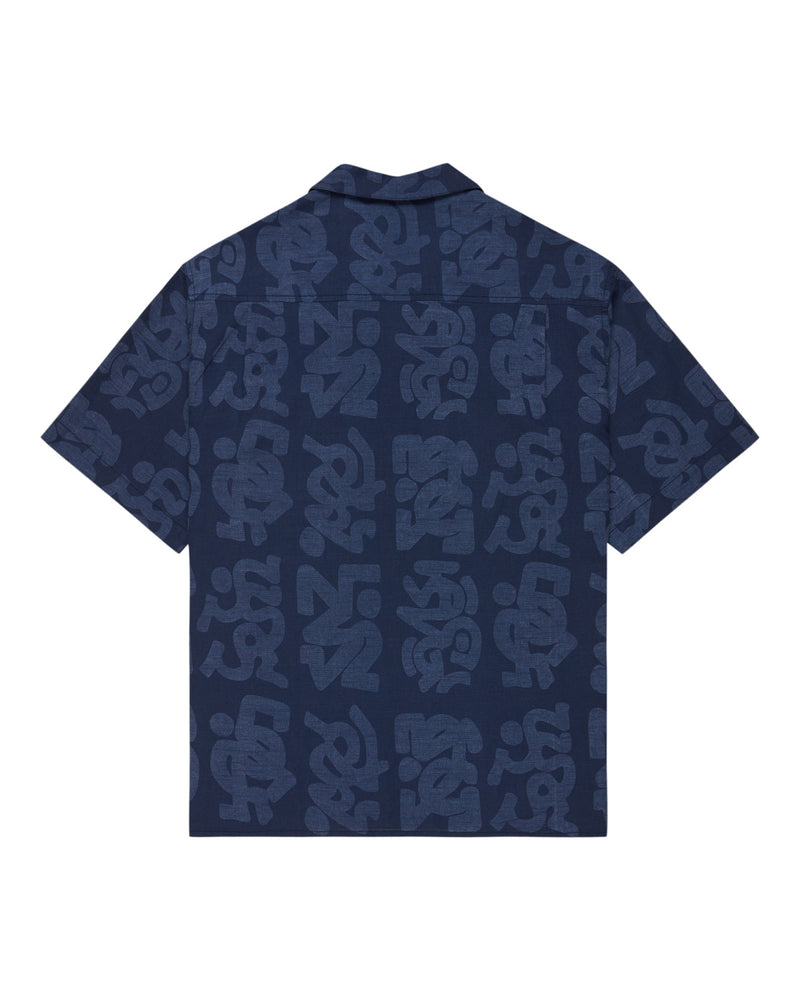 Load image into Gallery viewer, Element Men&#39;s Thalweg Short Sleeves Shirt Indigo Stamp ELYWT00176-BSP6
