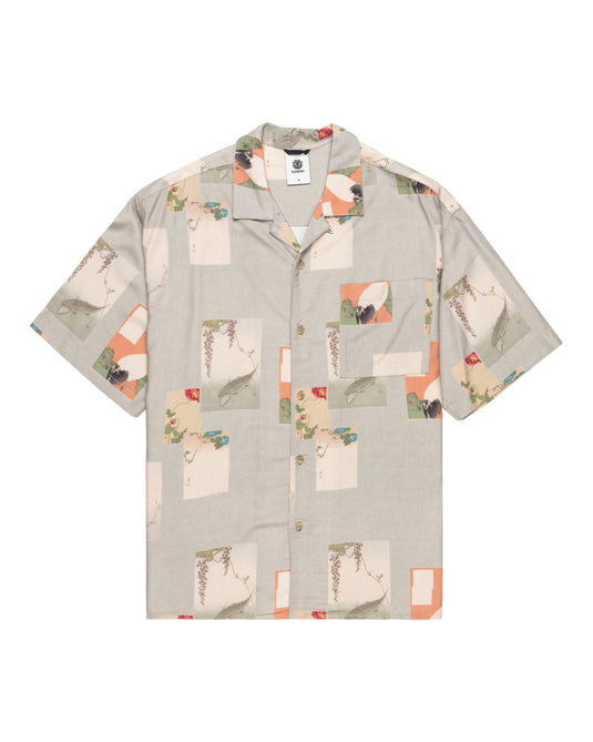 Element Men's Resort Short Sleeve Shirt Postcards ELYWT00177-WFM6