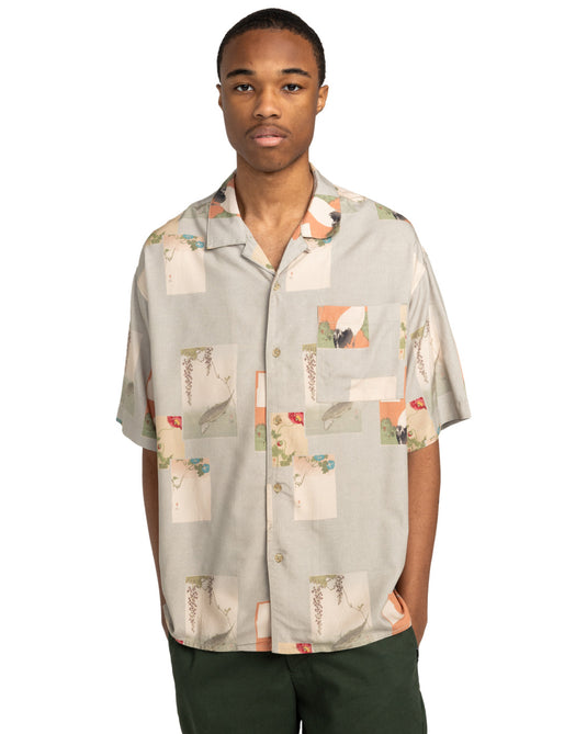 Element Men's Resort Short Sleeve Shirt Postcards ELYWT00177-WFM6
