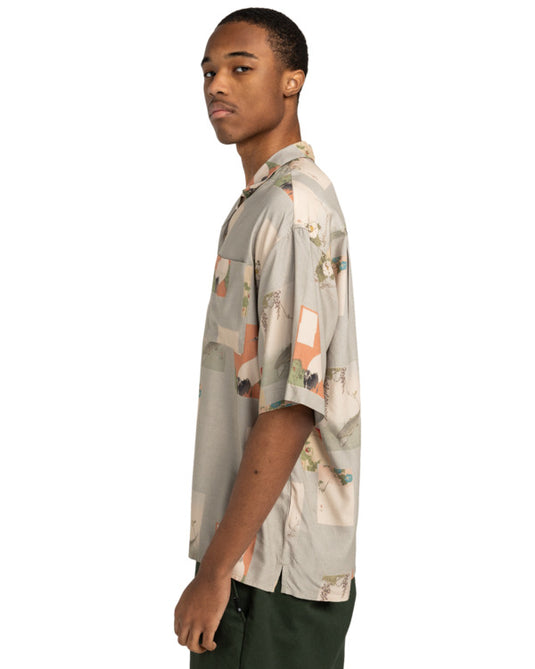 Element Men's Resort Short Sleeve Shirt Postcards ELYWT00177-WFM6