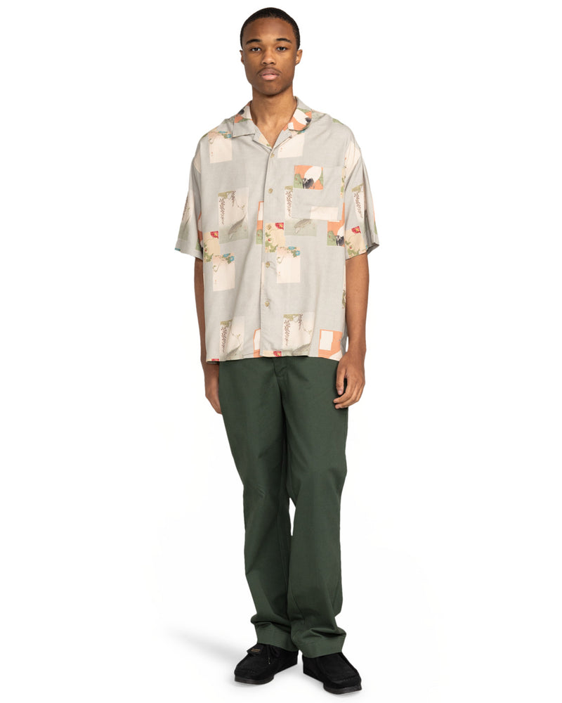 Load image into Gallery viewer, Element Men&#39;s Resort Short Sleeve Shirt Postcards ELYWT00177-WFM6
