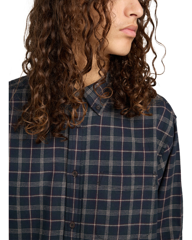 Load image into Gallery viewer, Element Men&#39;s Button Down Regular Flannel Tartan Blue ELYWT00183-BST1
