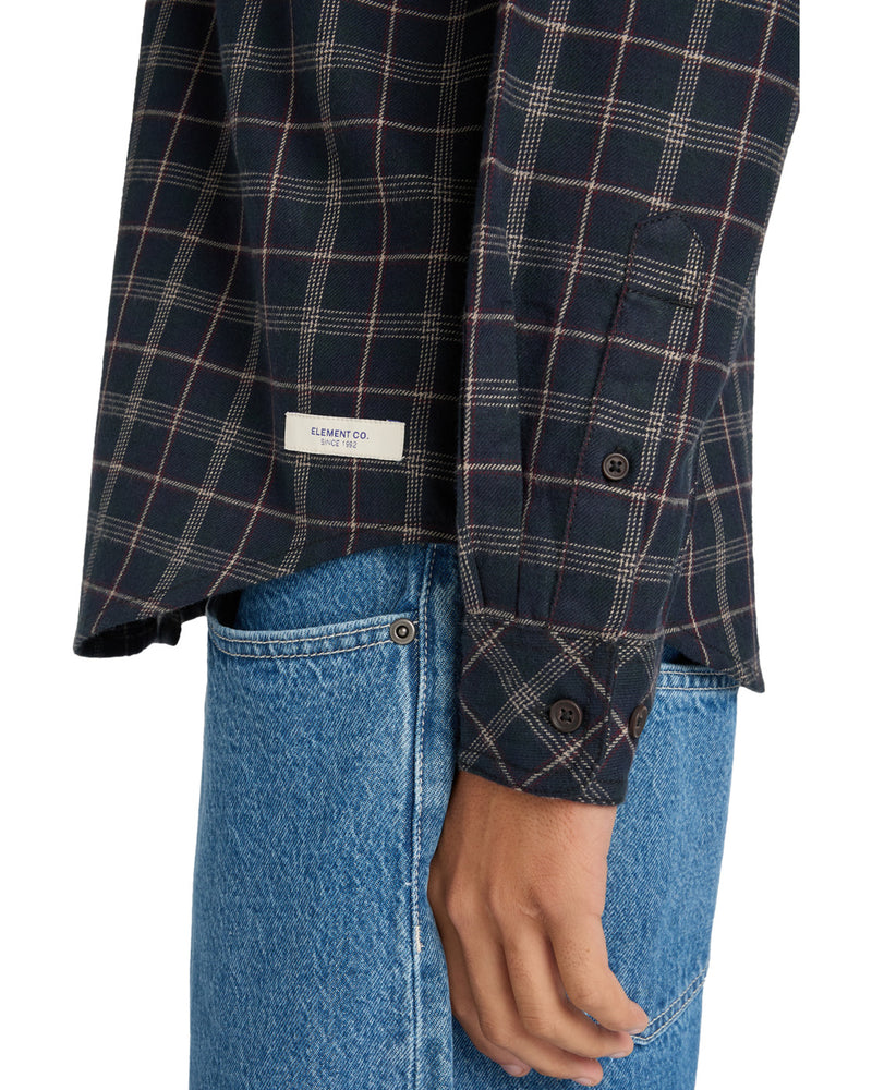 Load image into Gallery viewer, Element Men&#39;s Button Down Regular Flannel Tartan Blue ELYWT00183-BST1
