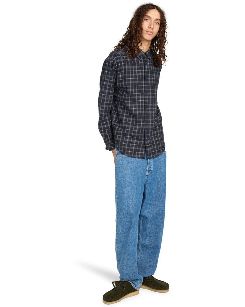 Load image into Gallery viewer, Element Men&#39;s Button Down Regular Flannel Tartan Blue ELYWT00183-BST1
