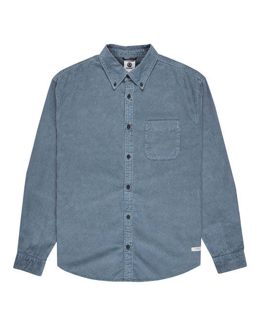 Element Men's Button Down Regular Corduroy Shirt Blue Mirage ELYWT00187-BMK0