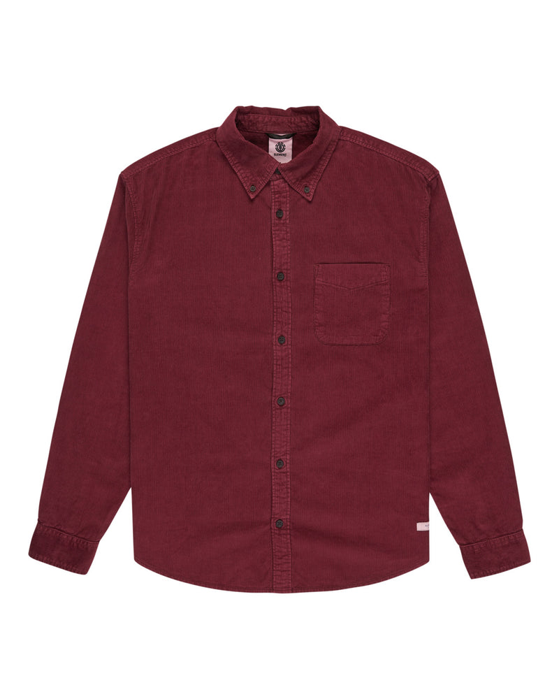 Load image into Gallery viewer, Element Men&#39;s Button Down Regular Corduroy Shirt Zinfandel ELYWT00187-RSS0
