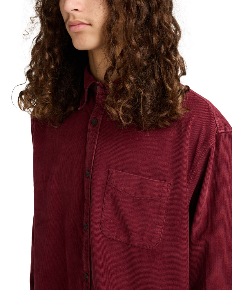 Load image into Gallery viewer, Element Men&#39;s Button Down Regular Corduroy Shirt Zinfandel ELYWT00187-RSS0
