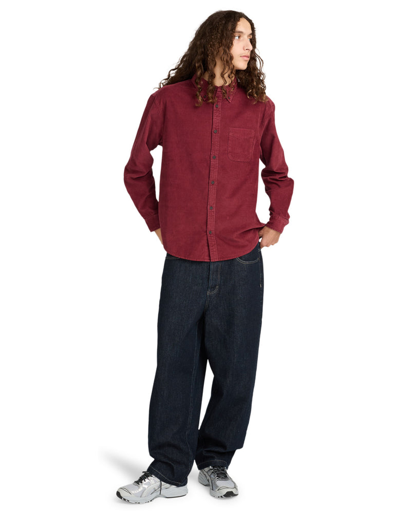 Load image into Gallery viewer, Element Men&#39;s Button Down Regular Corduroy Shirt Zinfandel ELYWT00187-RSS0
